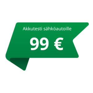 Vihreä Akkutesti 99 euroa hintalappu